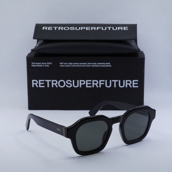 🕶️ New RetroSuperFuture SALUTO BLACK 9FP Sunglasses - Black Frame, Grey Lenses - Picture 11 of 11